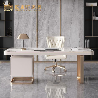 Jiangjixuan light luxury high-end italian slate study computer desk and chair combination modern simple large and small apartment calligraphy and painting desk home furniture bedroom bright slate calligraphy desk bright slate desk + book chair 140*70*75