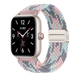 Noxi is suitable for vivowatchgt watch strap gt2 watch buckle braided magnetic replacement belt mobile phone dust plug magnetic buckle braided watch strap coral pink suitable for vivo watch gt+ silver connector