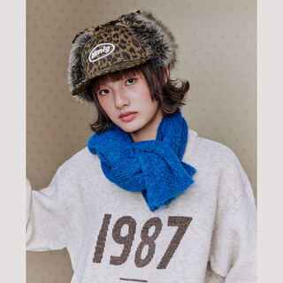 Mmlg denim casquette de baseball chaud en peluche lei feng chapeau femmes et hommes 2025 hiver nouveau rétro abby style couple casquette À visière marron imprimé léopard taille unique