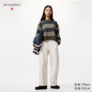 优衣库合作款/女装廓形裤/弯刀镰刀裤子25秋冬新款479767 30 浅米色 XS