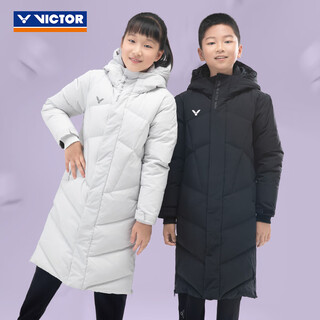 Victor badminton uniform official new breathable and warm children and teenagers knitted sports long-sleeved sweatshirt jacket trousers j-57703/h gray 3xs (145cm)