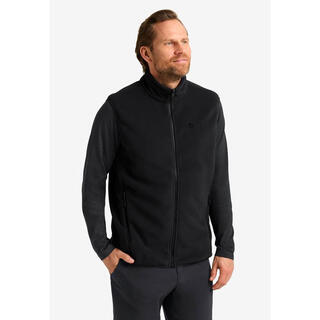Jackwolfskin new fleece vest men's breathable, wear-resistant, windproof, lightweight, fashionable, casual and warm fleece jacket black s