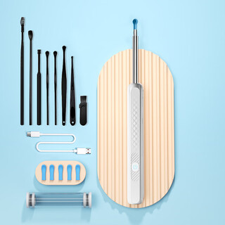 Shantou lincun's new high-definition visual ear scoop, smart wireless visual ear scoop, ear picking artifact manufacturer, c6 white model + 8-piece set