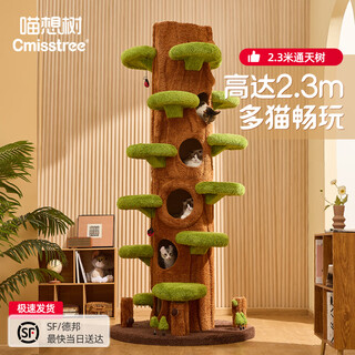 喵想树暖冬通天树猫爬架大型猫树跳台一体实木猫架架别墅猫窝不占地树洞 通天树
