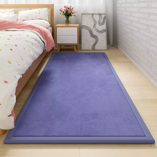 Fantasy thickened cartoon bedside carpet baby anti-fall mat bedroom living room bay window carpet children crawling on the floor light blue width 100 long 200 cm thickened encrypted inner material