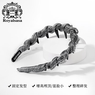 Royal sasa royal salsa silk tooth comb hair hoop imitation crystal hair bundle headband for washing and going out high head fluffy versatile hair accessories