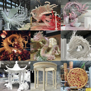 Chinese wedding ornaments foam sculpture wedding props dragon column dragon phoenix pan auspicious cloud pan dragon double dragon arch courtyard customization