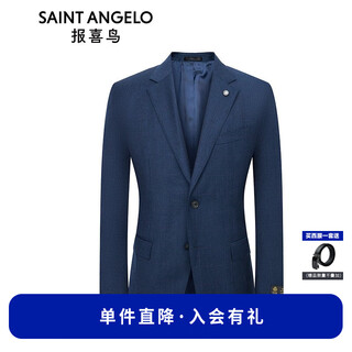 Anniversary bird suit men's autumn style men's business casual fashion pure wool suit pants plaid suit men's blue green inlaid purple plaid-flat patch 48 b(175/100) /please note waist or trousers