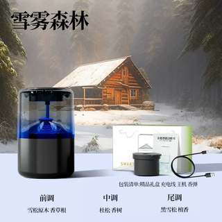 Yusenyi car aromatherapy 2025 new long-lasting fragrance men's car high-end car perfume atomization high-end automatic spray snow mist forest (start and stop with the car-five-color ambient light-second fragrance for the whole car)