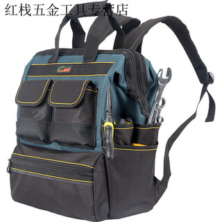 Puqin backpack tool backpack oxford cloth electrician tool bag large capacity multi-functional repair backpack main picture