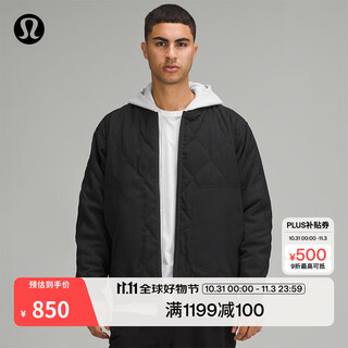 Lululemon丨diamond-quilted men's diamond-quilted bomber jacket lm4arks black l