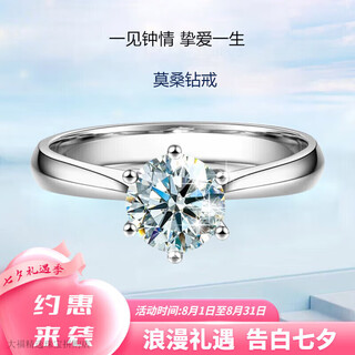 Pt950 platinum diamond ring moissanite diamond ring women's one carat proposal wedding ring birthday chinese valentine's day crown diamond ring 1 carat - live/closed - light luxury style