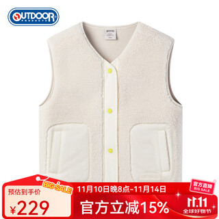 Outdoor products children's autumn and winter outdoor leisure warm lamb velvet vest ofbx544623 light beige 120