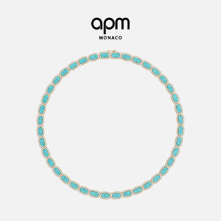 Apm monaco lake blue collar fashionable gold personalized birthday couple holiday gift sweater chain lake blue collar s