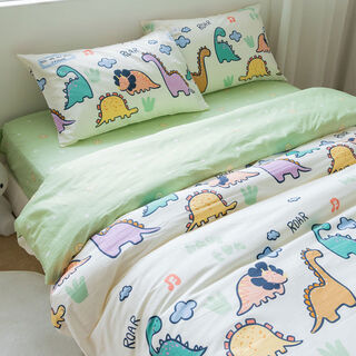 Shantou lincun custom-made children's quilt cover pure cotton single piece 12 meters 150x200 kindergarten mattress cover infant baby single quilt cover dinosaur world 120x150cm100 xinjiang long-staple cotton