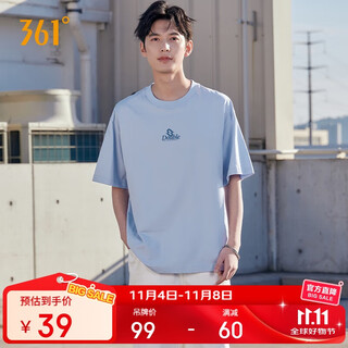 361 short-sleeved men's t-shirt summer pure cotton new sports running loose casual trendy top clothes 652519106-2