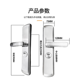 Zhong zhanggui stainless steel entrance door home lock professional anti-theft thickened handle full set of super c lock cylinder with mechanical large single set of luxury handle lock (with lock body) 35-50mm