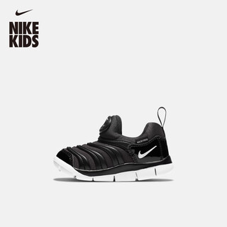 Nike caterpillar baby lightweight soft-soled sports shoes for boys and girls in winter, easy to put on and take off, one-on-one shoes nike 343938 013 coal black/white/black 25