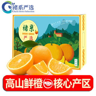 诸氏橙品【褚系严选】官方橙子水果 云南冰糖橙 高山香脐甜橙春节年货礼盒 褚系严选10斤珍品XXL果--净9斤