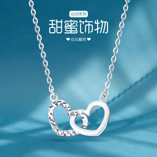 Wanfulong genuine pt950 love platinum necklace platinum pendant clavicle chain for women as a birthday gift for girlfriend and wife. one thing, one certificate. supports identification. if you get a fake one, you will lose 10%.