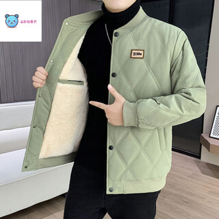 School uniform artifact junior high school student liner high school student winter velvet cotton coat liner boy junior high school uniform artifact 2411 beige white velvet thickened 170 m 80-100