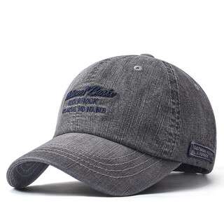 Somubay (somubay) korean trendy hat men's spring and autumn baseball cap summer new fashion washed cowboy hat women's versatile casual peak hat bqm-399 gray one size (adjustable)