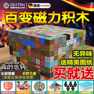 DEATKN德国2025新款我的世界磁力方块磁铁积木迷你磁吸玩具益智拼装儿童 百变磁力方块  随机85颗