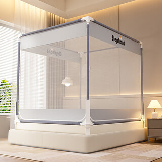 Yonghuan 2025 enhanced version of children's anti-fall mosquito net fence two-in-one home bedroom full-bottom baby net with baby pattern patented anti-fall mosquito net xiaoyongxiang - full bottom + removable dust-proof top suitable for 1.5x2.0m mattress (2025 innovative lifting fence