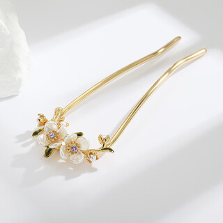 Chimera (chimera) new chinese-style u-shaped hairpin with flowers and comb, elegant and high-end hairpin and hair accessories on the back of the head.