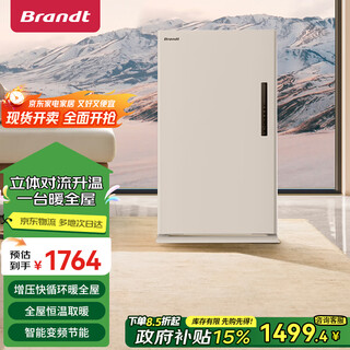 Brandt french blanc whole house heater home radiator electric heater fast heating fan vertical living room large area energy-saving electric heating fast heating furnace 2025 new flagship h22