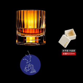 Yusenyi 12 constellations european style wine glass personalized creative birthday gift k9 lead-free glass high quality crystal whiskey glass aquarius wooden gift box packaging free coaster 1ml 1