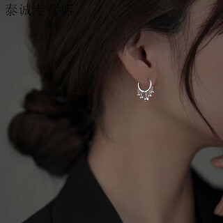 Kzd999 sterling silver pure silver earrings for women, niche ear rings, temperament, anti-allergic, light luxury pure silver earrings, earrings, same style, 4.58g (sterling silver pair), same style