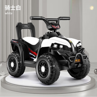 Babypure shine children's electric car can sit four-wheel off-road vehicle charging remote control stroller driving toy car children's gift white with light music