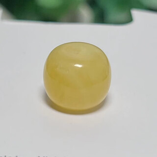 Yuze natural beeswax russian material old type pier bracelet with beads beeswax pier single bead loose beads authentic 15x14 chicken oil yellow beeswax old type single bead 1 piece 1.5 through hole