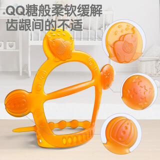 Cofene baby bracelet teeth fixer baby teeth stick bite silicone soothing toy eat hand one size - silver silicone (universal for both left and right hands)