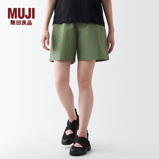 Muji women's washed plain shorts women's summer pants casual shorts dopamine pure cotton bec27a3s khaki s 155/62a