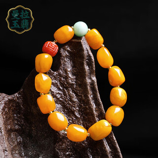 Manla jade pei natural conformable beeswax bracelets for women diy pattern beads jade jade amber honey-filled chicken fat yellow bracelets beeswax bracelets