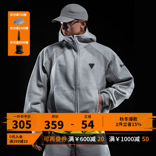 Monster guardians sports suit men's autumn and winter new skin friendly warm hooded slim sweatshirt casual sportswear suit gray gray (sweatshirt) size small l