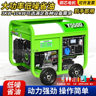 Guisong gasoline generator household 220v high power stall quiet bass two small micro backup generator set 380v 4200w flashlight dual start burning gasoline 220v