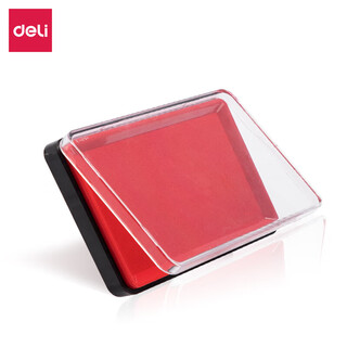Deli dp552 quick-drying ink pad (red) (only) (square)