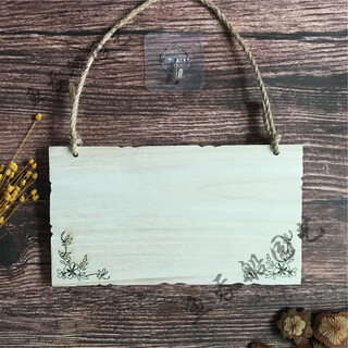 Solid wood blank hang tag custom-made hang tag can be handwritten and painted, painted sign and lettering small wooden sign custom carved wooden door sign wide 30*15 cm c style