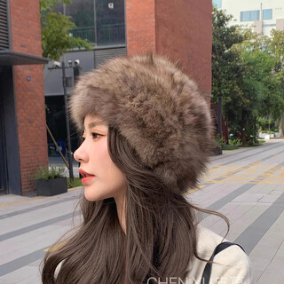 Принцесса из норки и соболя, защита ушей, меховая шапка lei feng, женская зимняя меховая теплая норковая плетеная шапка baotou, лисья меховая шапка из соболя, светло-коричневая шапка baotou
