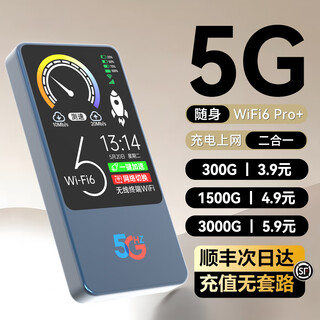 曼昆免预存5G千兆无限制流量移动随身wifi6 25新款三网通用高速全新升级便携式车载宽带 5G全网通充电宝【七十四通道光纤版】-AI双频