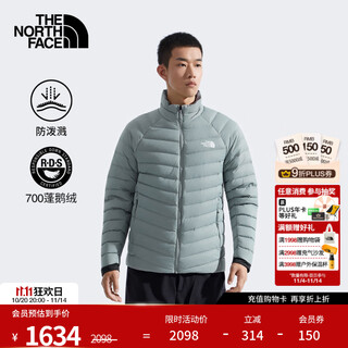 The north face down jacket men's thunder anti-splash 700 puff goose down lightweight and warm outdoor 25th autumn and winter new | 8dx2 h5f/gray l /175