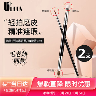 Youjia uplus teacher mao's same style detail concealer brush 2 pieces t22 fine brush + t301 sponge double-ended makeup brush