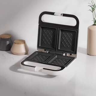 Japanese double plate sandwich breakfast machine household multi-functional waffle light food machine small bread machine white basic model imported craftsmanship