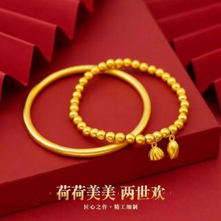 Ykincasl old phoenix 999 pure gold never fades ancient method heritage bracelet two worlds happy ring wedding gift heritage bracelet + two worlds happy bracelet 58 mm 95-110 jin jin is equal to 0.5 kg