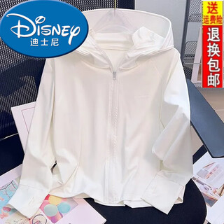Disney 2025 new style children's skin clothing lightweight and breathable little girl ice silk summer clothes girls sun protection clothes jacket white 160