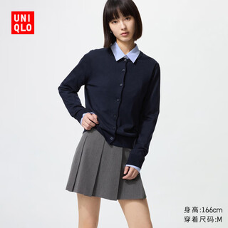 Uniqlo women's pleated mini skirts/casual shorts 25 autumn and winter new style 480302 08 dark gray xl/165/76a