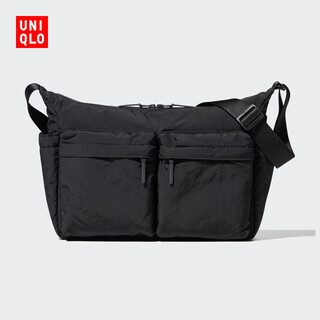 Uniqlo men's and women's casual shoulder bag water-repellent backpack 481630 09 black 33.5 11 26.5 cm